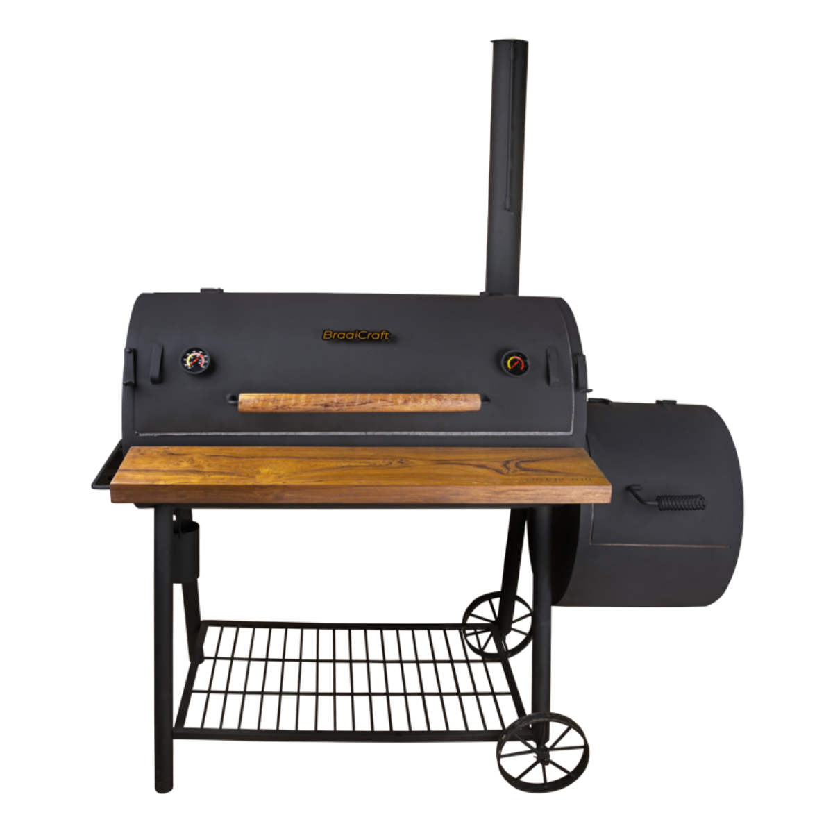 Bunker Offset Smoker by BraaiCraft - Grates Recerse Flow Offset Smoker Meat Smoker